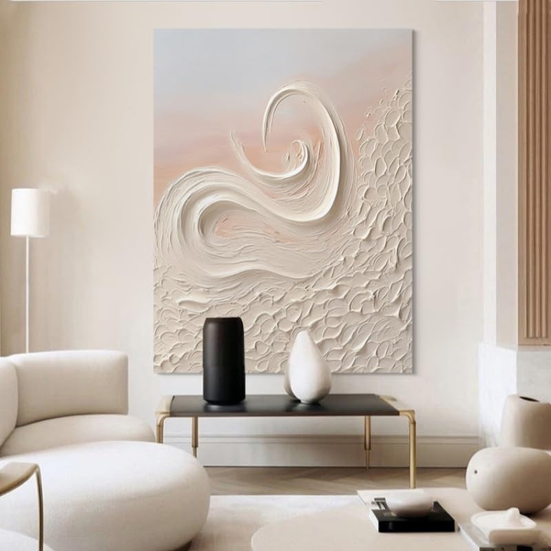 Tableau Abstrait Moderne peint à la main pour décoration murale de salon