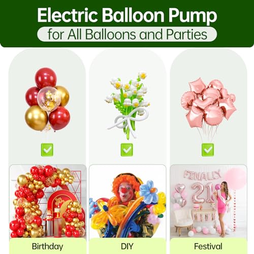 Image of Bezente 3-in-1 Air Balloon Pump Electric Inflator Blower Machine | Dual-Balloon Inflation, All Balloons, Yoga Ball, Air Mattress, Swimming Ring, Inflatable Boat, Vacuum Storage Bag