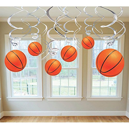 amscan Basketball Swirl Party Decorations