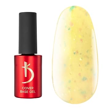kodi professional Cover Base Flake 7ml. manicure Color Camouflage Gel LED/UV Nail Coat Soak Off Cover Base Flake 14, 7ml