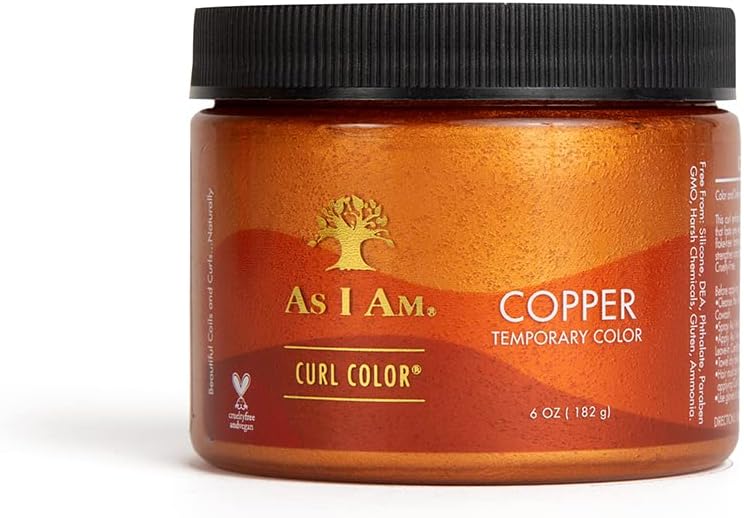 As I Am Curl Color - Copper - 6 Ounce - Curling Gel - Temporary Color - Medium Hold - Vegan & Cruelty Free