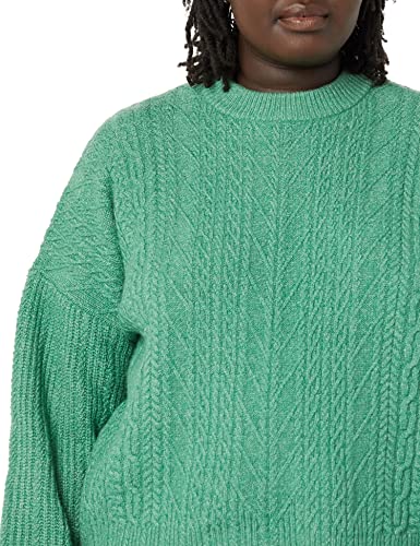Image of Amazon Essentials Women's Soft-Touch Modern Cable Crewneck Sweater (Available in Plus Size)