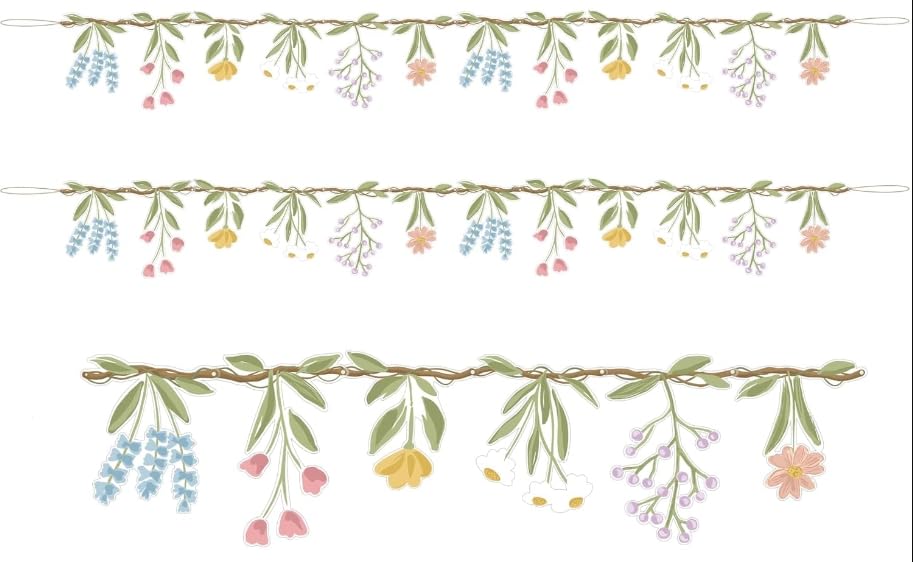 Breites Blumenbanner