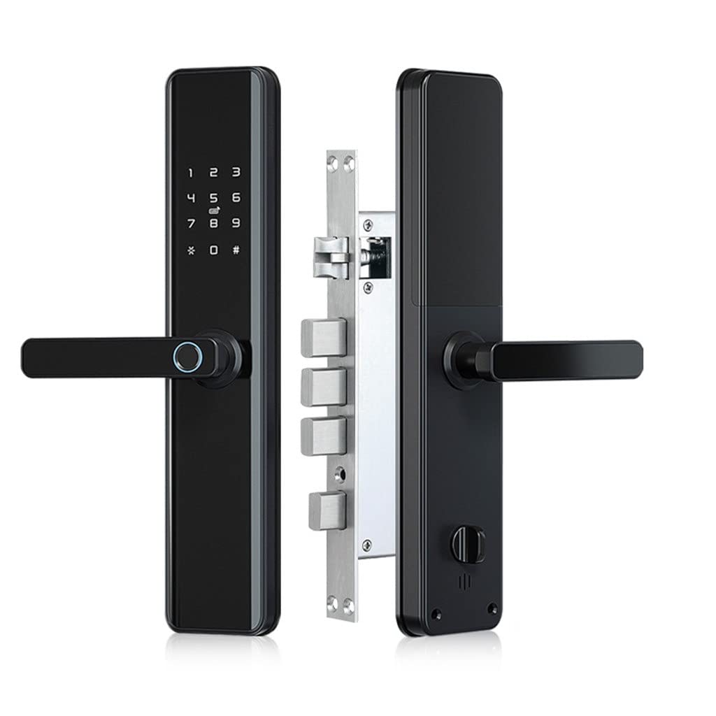 PNAWLLCF Tuya App Inteligente Smart Fingerprint Door Lock Fechadura Da Impressão Digital Door Lock Electronic Lock(Square no Hook)