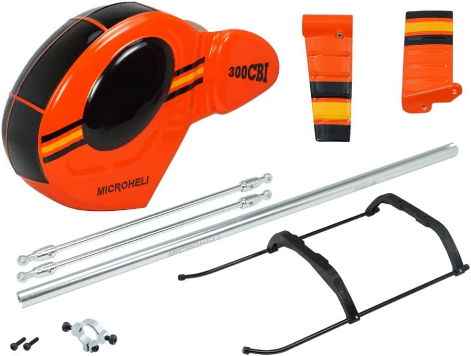 Microheli Airbrush Fiberglass Hughes 300 Scale/w Landing Gear (OR) - Blade 230S / 230S V2 (MH-23V2-SH32)