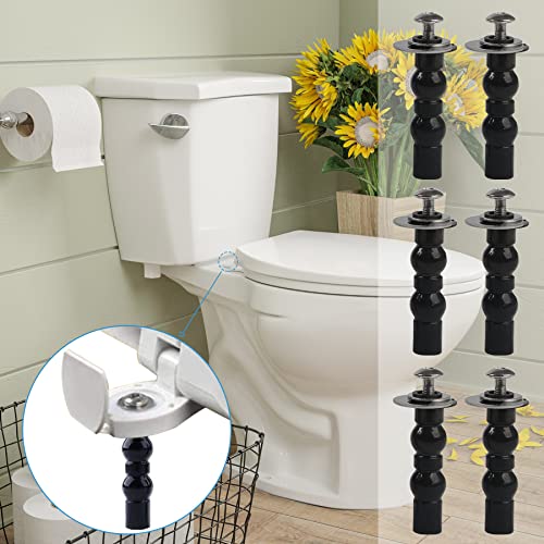 Hibbent 6 Pack Universal Toilet Seat Hinges Screw - Blind Hole Fixings Expanding Rubber Top Fix Nuts for Top Mounting - 3 Pairs With Two Expandable Ball - image 8