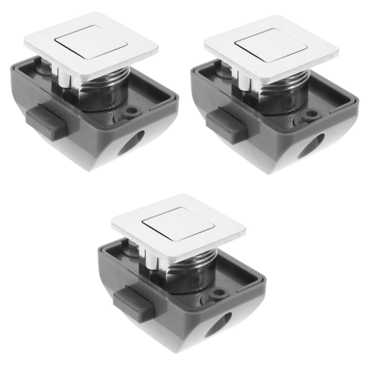 Serrure à bouton poussoir zinc allié pour armoire de caravane et placard RV