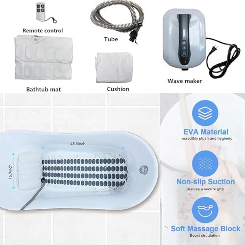 Alfombrilla de baño de masaje ajustable con cojín inflable 8