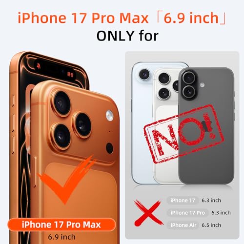 Étui portefeuille iPhone 17 Pro Max VISOUL cuir noir rabat magnétique - 2