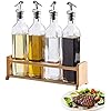 Olie en azijn fles Oil & Azijn Fles Dispenser Glas Olijfolie Fles Lekvrije Oliefles 500ml 4 Stuk Set lecythus
