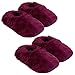 Thermo Sox 2 Paar aufheizbare Hausschuhe Gr L 41-45 Brombeerrot Körnerpantoffeln für Mikrowelle und Ofen - Mikrowellenhausschuhe Wärmepantoffeln Wärmehausschuhe Supersoft