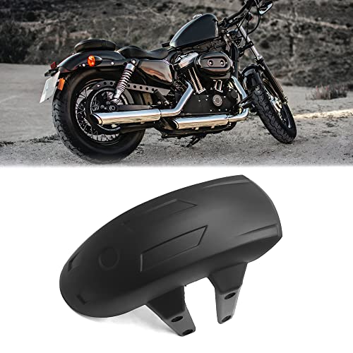 Image of uxcell Black Plastic Motorcycle Rear Wheel Cover Fender Splash Guard Mudguard w Bracket