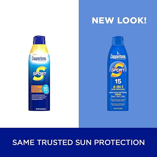 Miniatura 2 de Coppertone SPORT - Spray de protección solar SPF 15, resistente al agua, protector solar de pulverización continua, protector solar SPF 15 de amplio