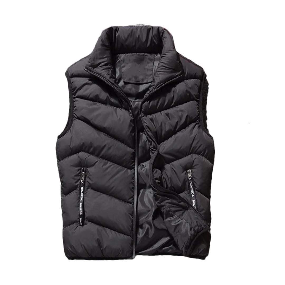 Vogrtcc Chalecos Acolchados De Algodón Para Hombre, Chaqueta Sin Mangas, Chaleco Grueso Informal