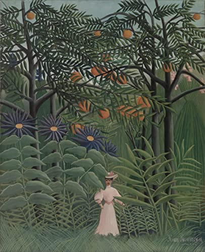 Tableaux Graffiti Art de Henri Rousseau | Impression Forêt Exotique 60x90cm