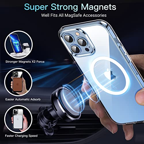 CASEKOO Designed for iPhone 13 Pro Phone Case [Non-Yellowing] Compatible with MagSafe Drop Protection Ultra Slim Thin Cover, Shockproof 13 Pro Case 6.1 Inch for Women Men, Clear - Image 4