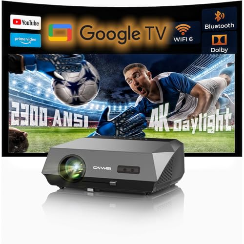 Smart LED 4K Projector Daylight HDR WiFi 6 Bluetooth DB Audio, 2300ANSI Daytime Movie Gaming...