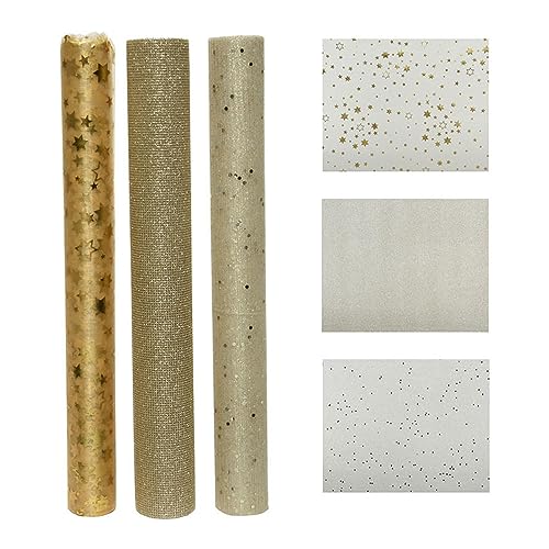 iperbriko Deco Polyester Fabric Roll Assorted Designs W200xD35 cm