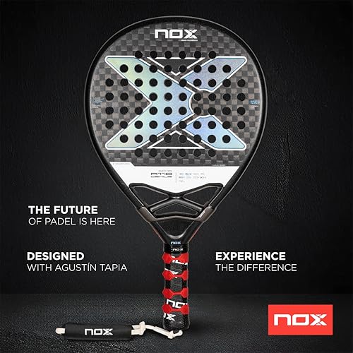 Padel Racket AT10 Genius 12K by Agustin Tapia 2024 | Luxury Series Round Teardrop Pala Padel | EOS Flap Aerodynamics & SmartStrap Technology | 12K Carbon w/MLD Black Eva Core Advanced Pala de Padel - Image 3