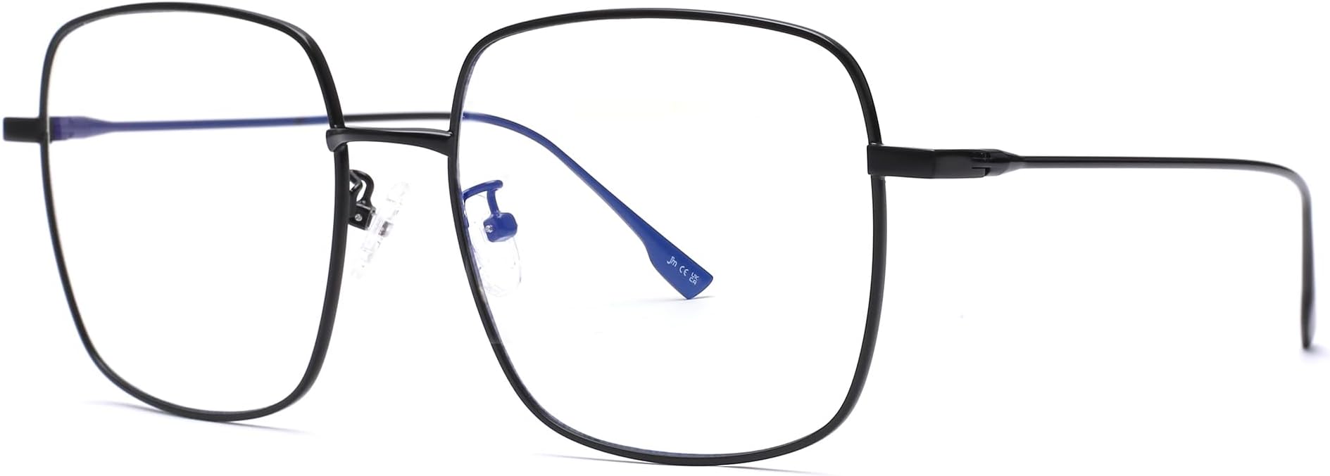 Blue Light Blocking Gaming Glasses Square UV400 Protection Metal Optical Computer Eyeglasses Anti Glare Eye Strain Men Women