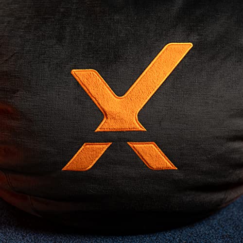 X Rocker X-Ball Gaming Bean Bag, Microfiber, Oversized, Modern Design, 9501201, 20" Seat Depth, Black And Orange #TOP2