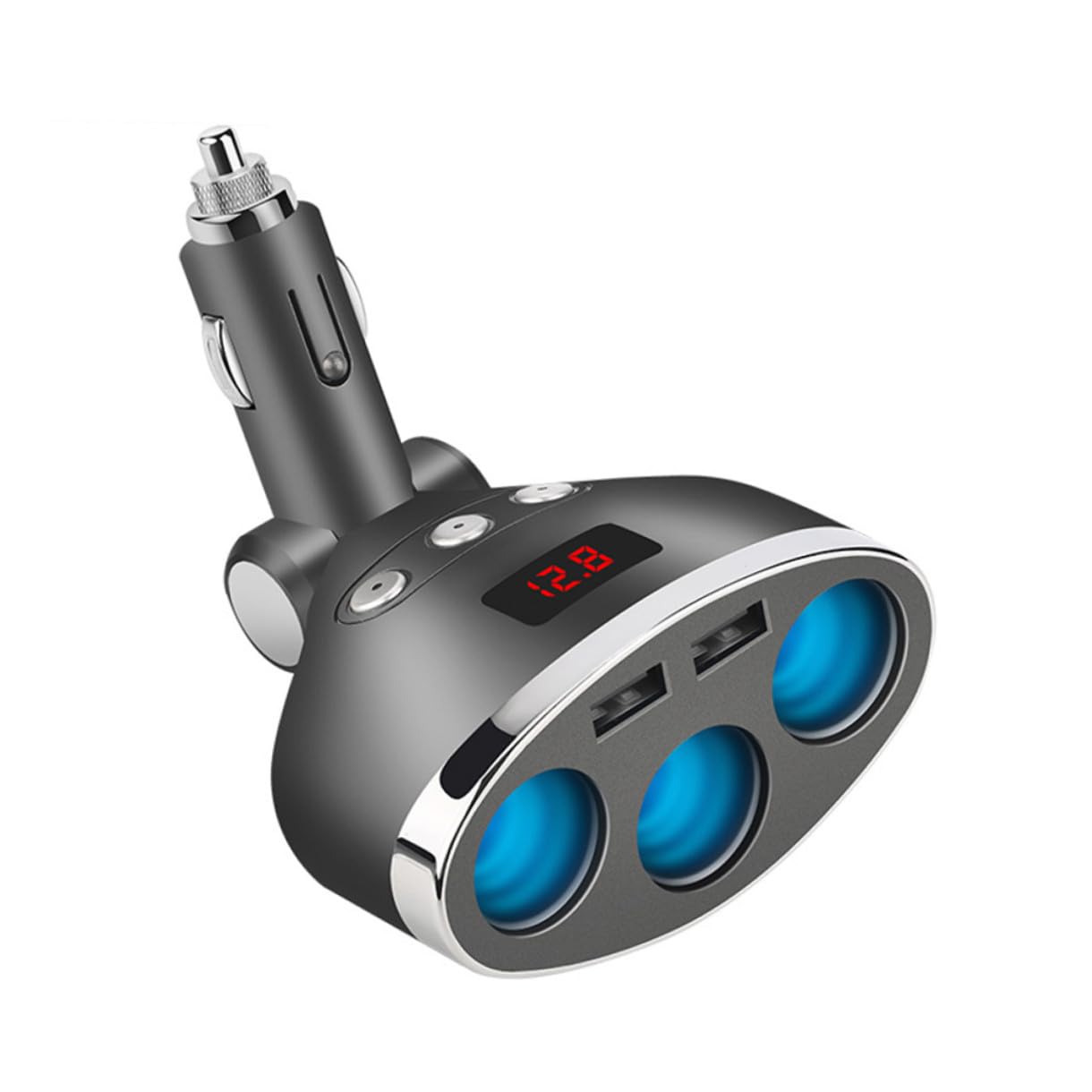Prise Allume-Cigare de Voiture 1 vers 3, Plastique Noir 120w