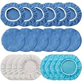 GAOLAOSY 20PCS Polishing Bonnet Pads, 7 to 8 Inches Car Buffer Polisher Waxing Cover Kit, Including 12 Microfiber, 4 Non-Woven, 4 Woollen, Universal for Auto Cleaning & Polishing (7-8IN)