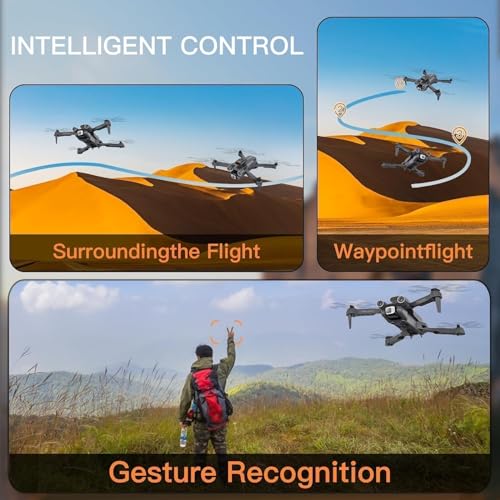 Image of dRoNe wItH hD DuAl cAmErA BrUsHlEsS MoToR, oNe cLiCk tAkEoFf /lAnDiNg FlIp rOlLiNg gEsTuRe cOnTrOl wI-Fi cAmErA ReMoTe cOnTrOl -X DrOnE (S17 PRO)