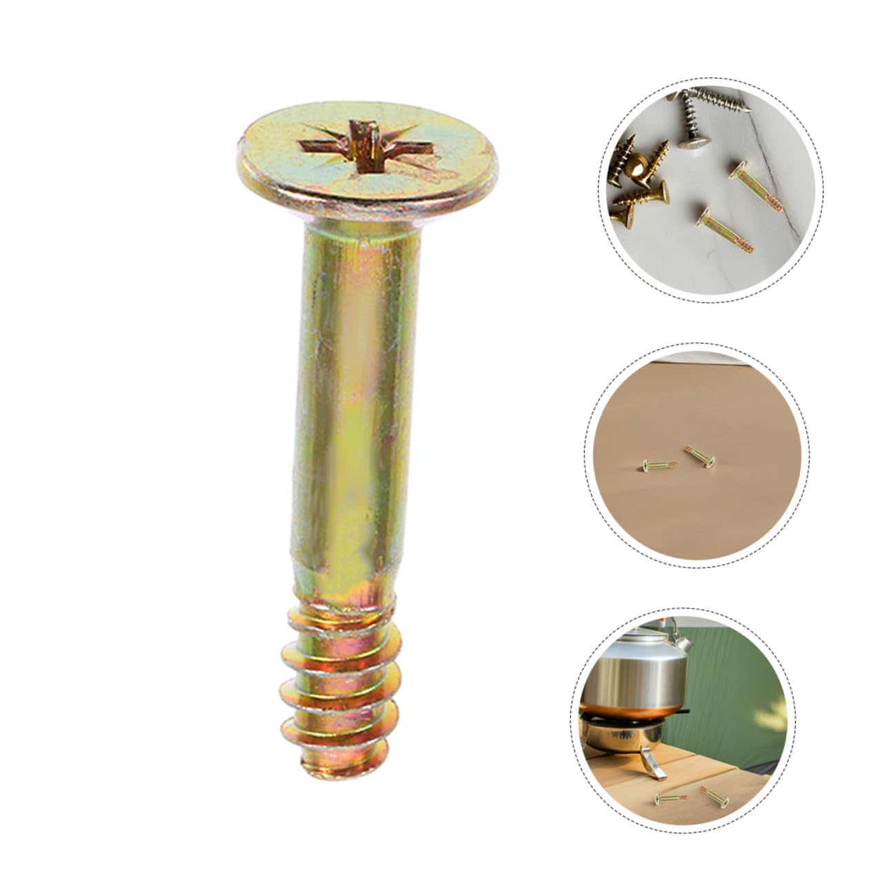 DOITOOL Tornillos Conectores Metálicos Dorados Instalación Rápida, Ideales para Uso al Aire Libre 20 Reutilizables para Gazebo y Toldo