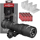 SureFire M300 Ultra Compact Mini Scout LED WeaponLight 500 Lumens Bundle with 12x Extra CR123A Batteries & 3 Battery Cases