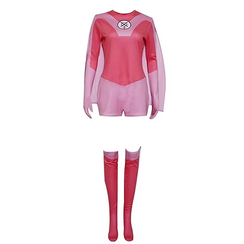 Xinchangda Atom Eve Cosplay Costume Omni-Man Jumpsuit Mark Grayson Cosplay Costume Bodysuit Superhero Outfits Full Set for Halloween Party - M - Atom Eve (Adult)