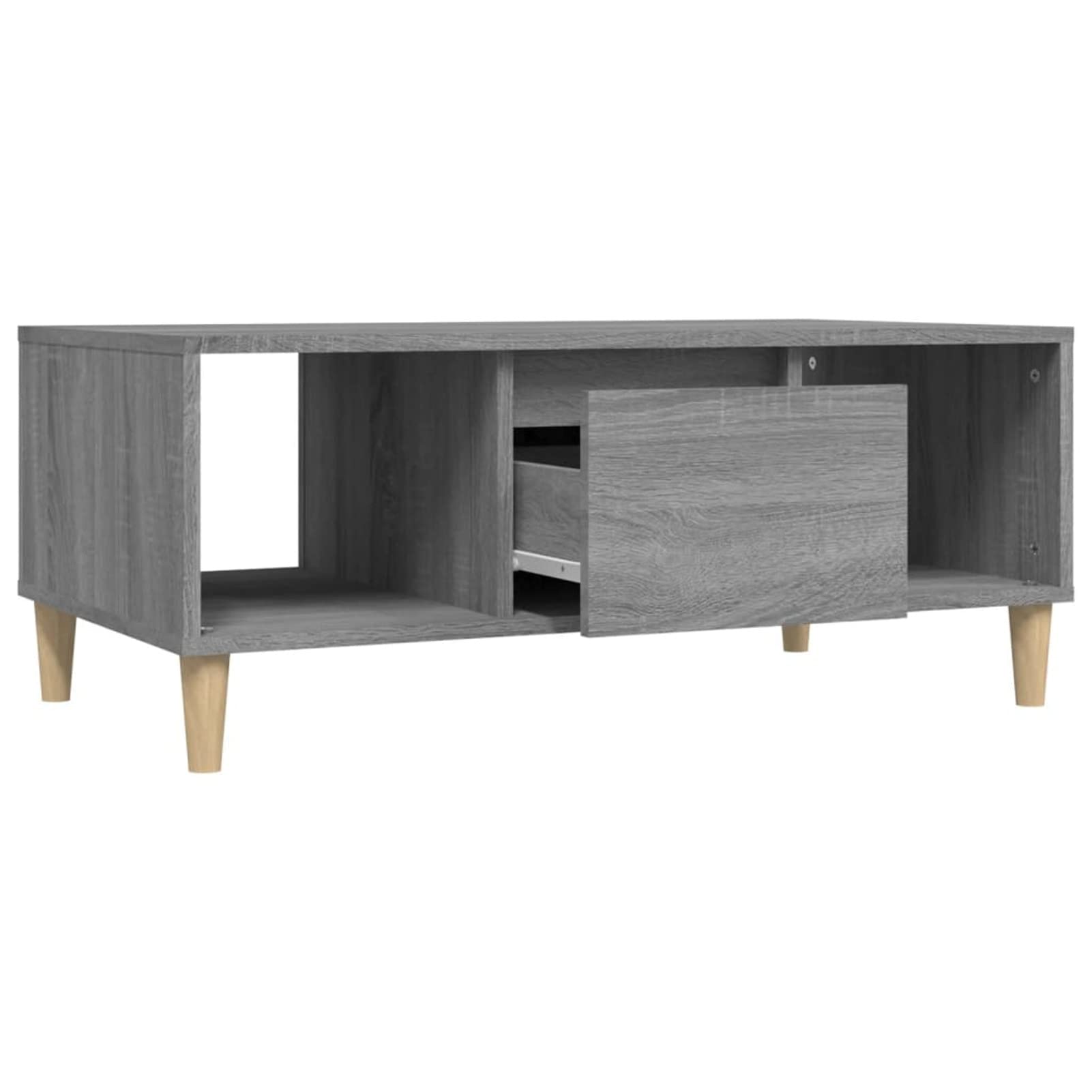 Homgoday Table basse grise Sonoma 90 x 50 x 36,5 cm, table d'appoint en bois d'ingénierie, table d'appoint pour salon, salle de réception d'invités, chambre à coucher et mobilier de bureau