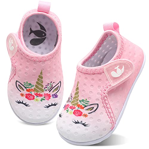 Image of FEETCITY Baby Boys Girls Water Shoes Beach Quick Dry Swim Barefoot Aqua Socks Athletic Pool Shoes 12-18 Months Infant