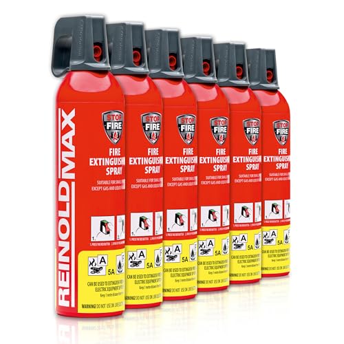 Preisvergleich Produktbild XENOTEC Premium Feuerlöschspray 6er Set - 750ml Stopfire Autofeuerlöscher REINOLDMAX wiederverwendbar geeignet für Fettbrände 6 x 750g