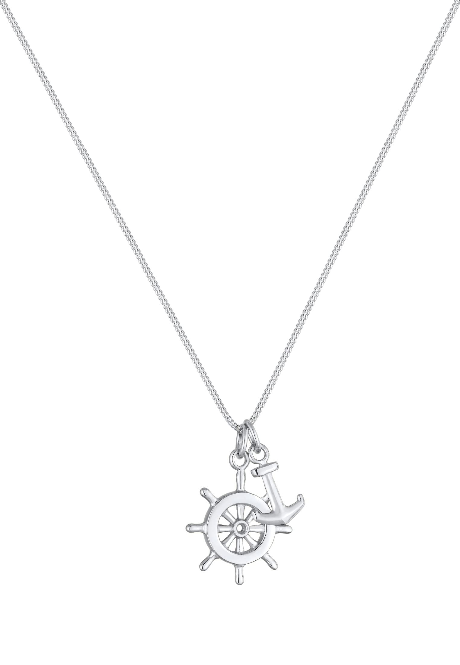 Elli Collana Donna Ancora Volante Simbolo del Volante Marittimo in Argento 925