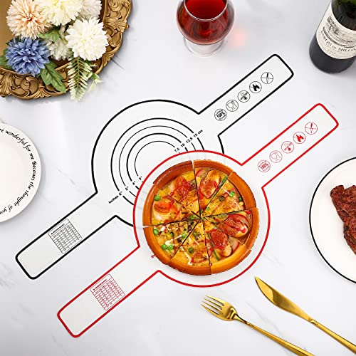 4 Pieces Silicone Baking Mat For Dutch Oven Bread Baking Non Stick Baking Mat With Long Handle 8.3 Inch Reusable Silicone Baking Sheets Heat Resistant Baking Bread Pad For Dough Pastry #TOP6
