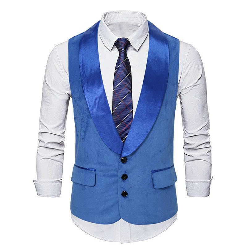 FOLKFOLD Chaleco de noche elegante para hombre ideal para bodas y galas exclusivas 3
