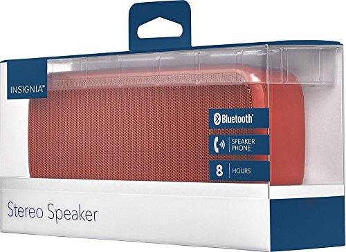 Insignia - Portable Bluetooth Stereo Speaker - Red