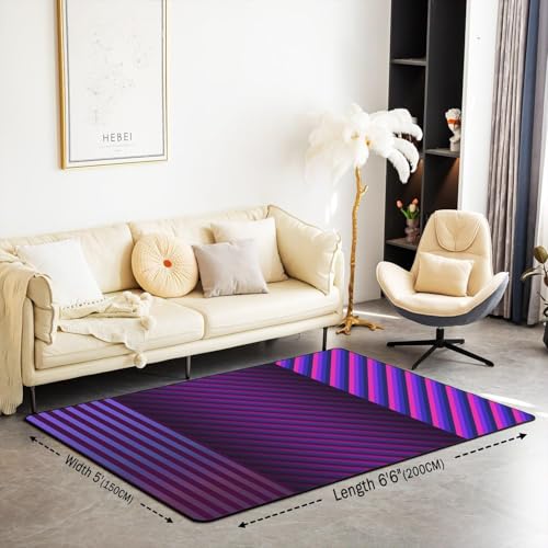 Tapis de chambre 120 X 160 Cm géométrique imprimé en mousse douce 3D