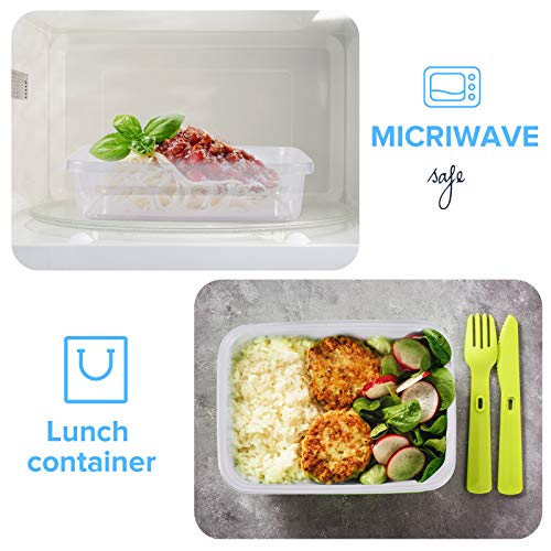 Foto von QCen frischhaltedosen mit Deckel 40 pcs(20 Behälter + 20 Deckel),frischhaltedose Set BPA-Frei,Lunchbox,Geeignet für Mikrowelle,Gefrierschrank und Spülmaschine