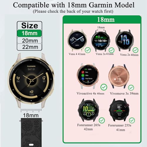 Pack de 5 correas de silicona 18mm para reloj miniatura 3