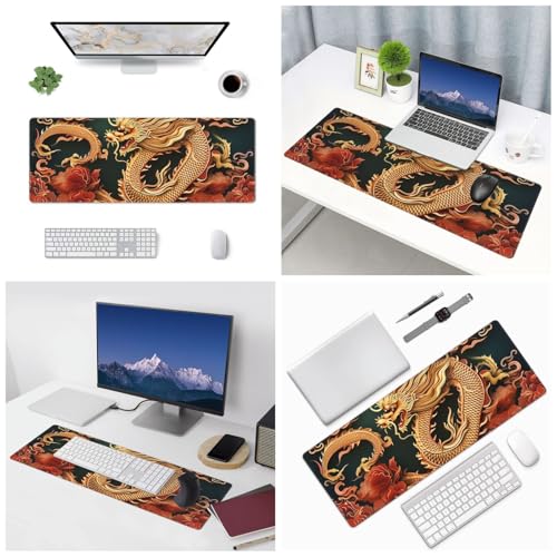 Tapis de souris dragon 30x80 cm avec base caoutchouc - 7