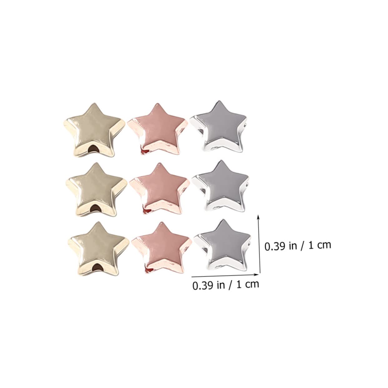 NUOBESTY 4 Sets Schmuckherstellungsset Sternförmige Lose Perlen Für Armbänder Abstandsperlen Materialperlen Für Schmuck 300 Stück * 4
