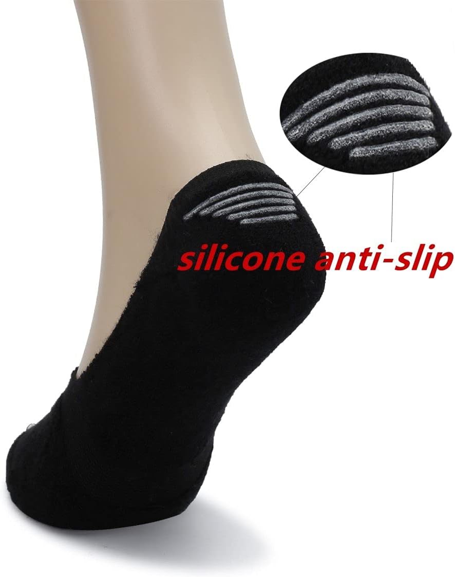 Pareberry Women's Thick Cushion Cotton Athletics Casual Low Cut Flat Non-Slip Boat Liner No Show Socks-5/10 Pack - Image 4