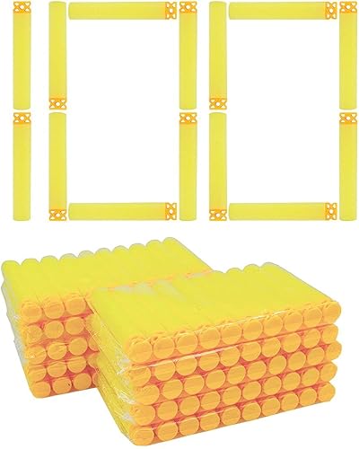 BOROLA 100 dardos de gofres de repuesto de espuma suave ahuecados compatibles con Nerf Elite Series Blasters