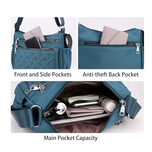 YYW Shoulder Bags for Women Multi-Pocket Casual Waterproof Crossbody Bags Travel Purses Lightweight Pocketbooks4