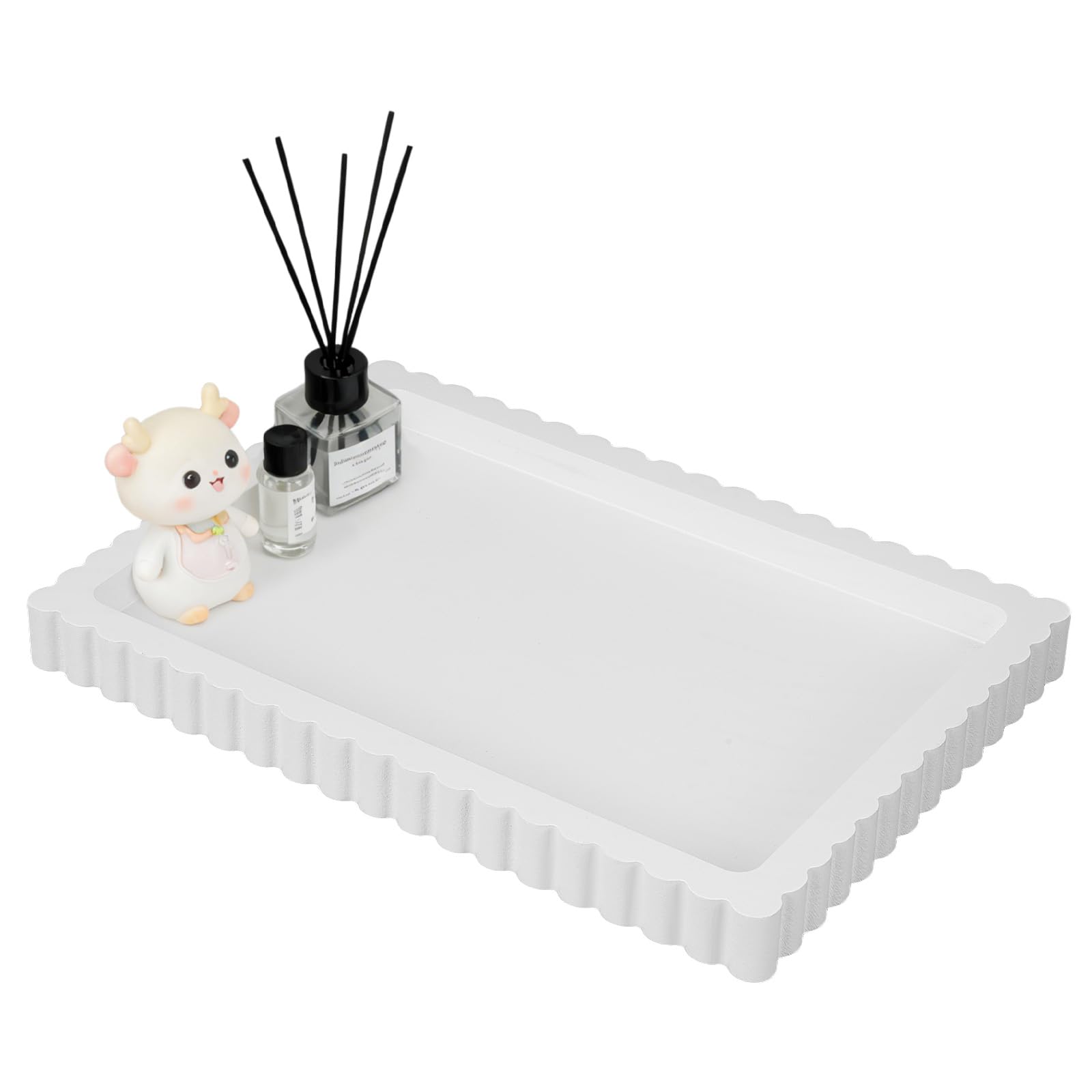 Rectangular Decorative Tray for Coffee Table Decor Decorative Wood Ottoman Tray for Living Room Home Decor Coffee Table Centerpiece