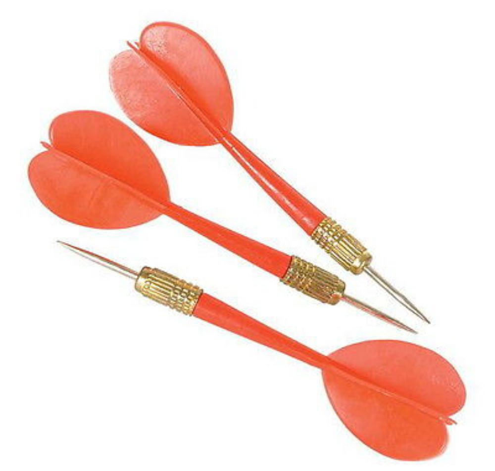 Amazon.com: 3 RED PLASTIC CARNIVAL DARTS METAL TIP POP A BALLOON GAME PARTY  FUN ACTIVITY : Toys & Games