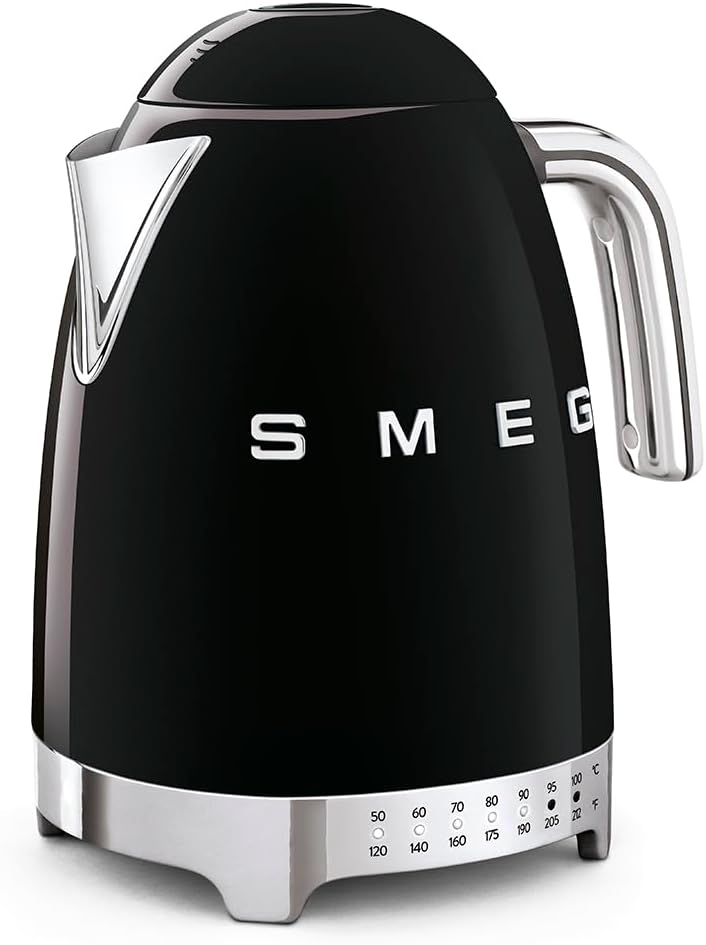Black Stainless Steel 50's Retro Variable Temperature Kettle