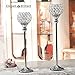 VINCIGANT Silver Crystal Pillars Modern Candlesticks for Wedding Party Anniversary Celebration Coffee Table Decorative Centerpiece Set of 2 Gifts Boxed